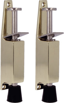 amig deurvastzetter / deurvergrendeling - 2x - 120 x 25mm - 28mm slag - voetbediening - goud