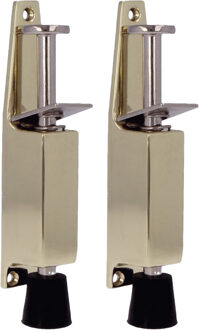 amig deurvastzetter / deurvergrendeling - 2x - 120 x 25mm - 28mm slag - voetbediening - wit