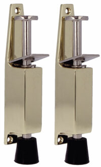 amig deurvastzetter / deurvergrendeling - 2x - 165 x 30mm - 45mm slag - voetbediening - goud