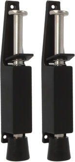 amig deurvastzetter / deurvergrendeling - 2x - 165 x 30mm - 45mm slag - voetbediening - zwart