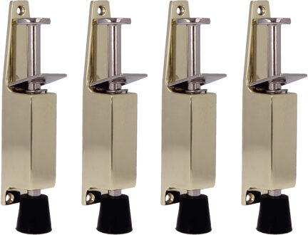 amig deurvastzetter / deurvergrendeling - 4x - 120 x 25mm - 28mm slag - voetbediening - goud