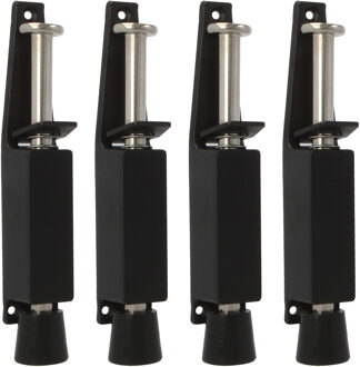 amig deurvastzetter / deurvergrendeling - 4x - 165 x 30mm - 45mm slag - voetbediening - zwart