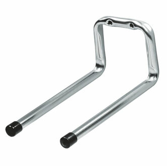 amig Garage wand/muur ophanghaken - metaal - zilver - H12 cm x L19 cm