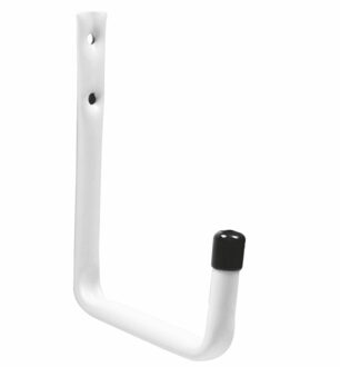 amig Garage/zolder gereedschap wand/muur ophanghaken - metaal - wit - H14 cm x B12 cm