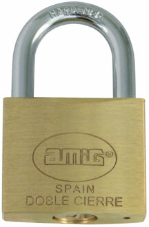 amig Hangslot met 2 sleutels - 20 mm - messing - kofferslot - Hangsloten Bruin