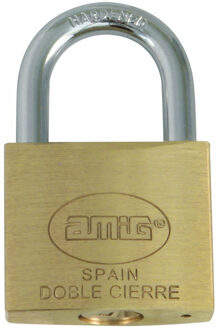 amig Hangslot met 2 sleutels - 40 mm - messing - kofferslot