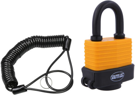 amig Hangslot met 2 sleutels D50 mm - en ketting 300 cm - outdoor gebruik - gelamineerd