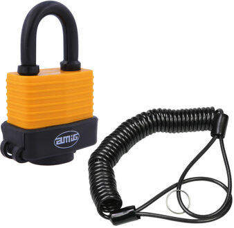 amig Hangslot met 2 sleutels D50 mm - en ketting 500 cm - outdoor gebruik - gelamineerd