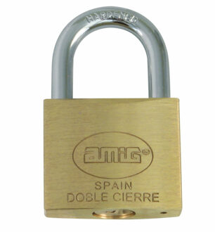 amig Hangslot met 2 sleutels - set van 3 - 25 mm - messing