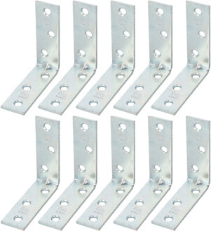 amig hoekankers/stoelhoeken - 10x - verzinkt staal - breedte 1.9cm - lengte 2 x 6cm