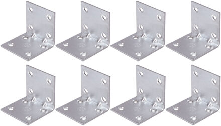 amig hoekankers/stoelhoeken - 10x - verzinkt staal - breedte 4cm - lengte 2 x 4cm