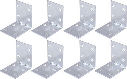 amig hoekankers/stoelhoeken - 10x - verzinkt staal - breedte 4cm - lengte 2 x 5cm