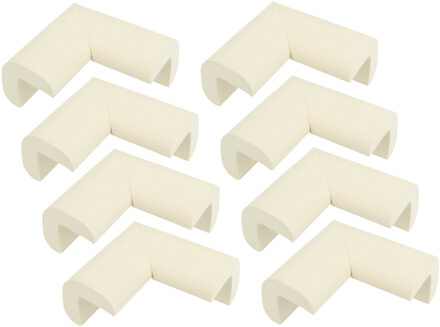 amig Hoekbeschermers - 12x - met plakbevestiging - wit - rubber - kind bescherming scherpe hoeken
