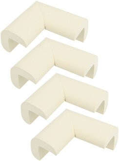 amig Hoekbeschermers - 8x - met plakbevestiging - wit - rubber - kind bescherming scherpe hoeken