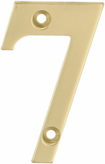 amig Huisnummer 7 - massief messing - 5cm - incl. bijpassende schroeven - gepolijst - goudkleur