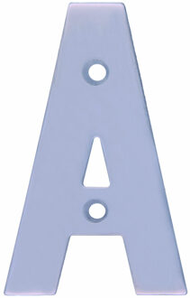 amig Huisnummer/letter A - massief Inox RVS - 10cm - incl. bijpassende schroeven - zilver