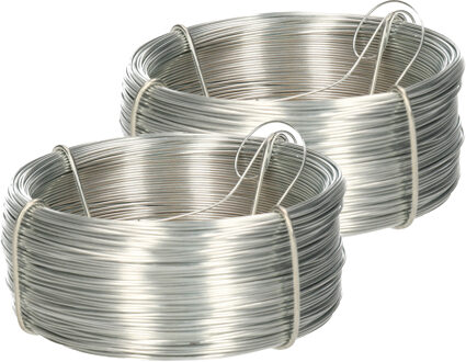 amig IJzerdraad - 2x rol - 0,7 mm x 75 m - verzinkt staal - binddraad
