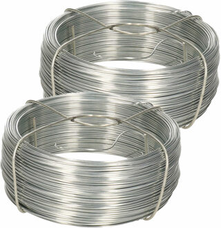 amig IJzerdraad - 2x rol - 0,9 mm x 50 m - verzinkt staal - binddraad