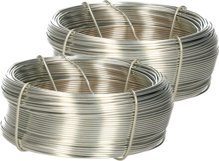 amig IJzerdraad - 2x rol - 1,1 mm x 50 m - verzinkt staal - binddraad