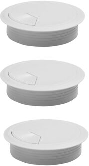 amig Kabeldoorvoer - 3x - kunststof dop met opening - Dia 60 mm x H20 mm - wit