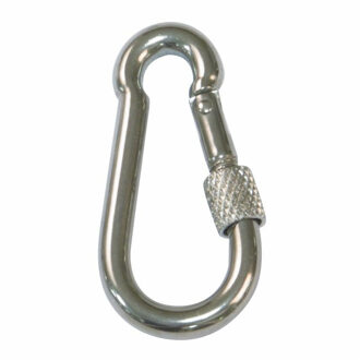 amig Karabijnhaak met schroefsluiting - 1x - 7 x 70mm - AISI 316 staal - 120kg - marine kwaliteit