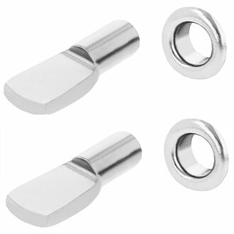 amig Kastplankdragers/steunen - 40x stuks - metaal - zilver - D5 x L20 mm