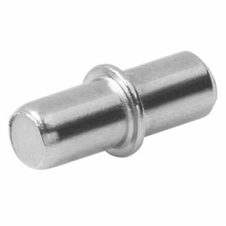 amig Kastplankdragers/steunen - 8x stuks - metaal - zilver - D5 x L16 mm