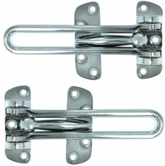 amig kierstandhouder - 2x - 120mm - zilver - incl schroeven - inbraakbeveiliging