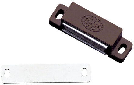 amig magneetsnapper/deurmagneet - 2 stuks - bruin - 5.6 x 1.5 x 1.4 cm - 5 kg