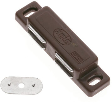 amig magneetsnapper/deurmagneet - 2 stuks - bruin - 7.6 x 1.8 x 1.4 cm - 6 kg