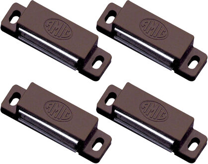 amig magneetsnapper/deurmagneet - 4 stuks - bruin - 5.6 x 1.5 x 1.4 cm - 5 kg