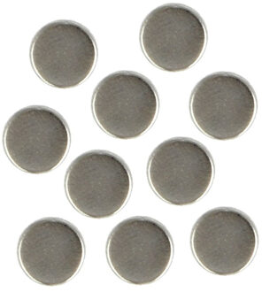 amig Magneten setje rond - zilver - 10x stuks - 12 x 3 mm - Hobby artikelen/Memobord/Koelkast