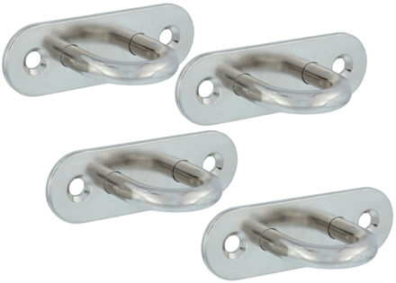 amig Oogplaat - 4x - 8 x 2.6cm - AISI 316 rvs - vastzetplaat - voor buiten