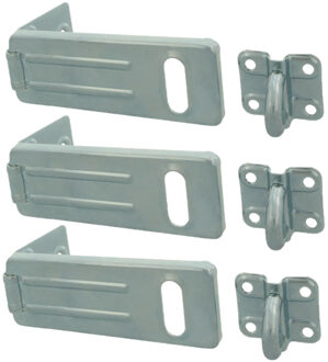 amig Overvalsluiting/kistoverval - 3x - voor hangsloten - 67 x 33mm - verzinkt staal