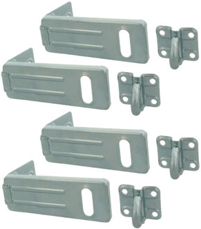 amig Overvalsluiting/kistoverval - 4x - voor hangsloten - 67 x 33mm - verzinkt staal