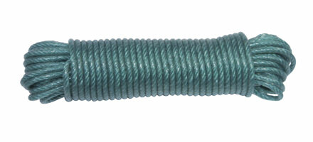 amig paracord touw - 15 meter - D5mm - 110kg - PE/PVC - groen - Touw