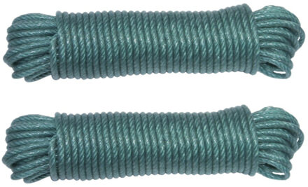 amig paracord touw - 2x - 15 meter - D5mm - 110kg - PE/PVC - groen