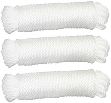 amig paracord touw - 3x - 10 meter - D5mm - 110kg - polypropyleen - wit