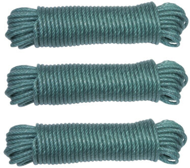 amig paracord touw - 3x - 15 meter - D5mm - 110kg - PE/PVC - groen