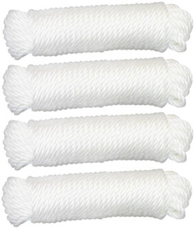 amig paracord touw - 4x - 10 meter - D5mm - 110kg - polypropyleen - wit