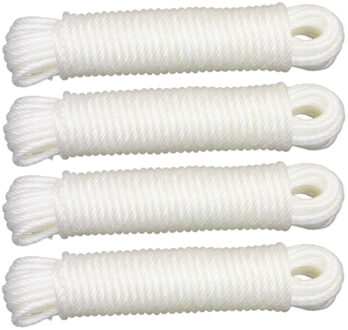 amig paracord touw - 4x - 20 meter - D5mm - 110kg - PE/PVC - wit