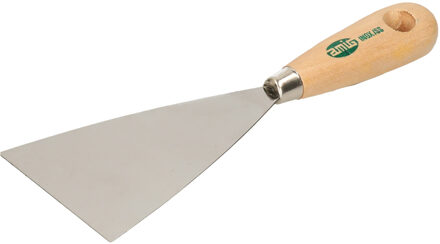 amig Plamuurmes - werkbreedte 90 mm - roestvrij staal - houten greep