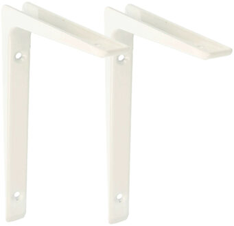 amig Plankdrager/planksteun - 2x - aluminium - gelakt wit - H150 x B100 mm - Plankdragers
