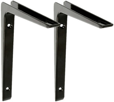 amig Plankdrager/planksteun - 2x - aluminium - gelakt zwart - H150 x B100 mm - Plankdragers