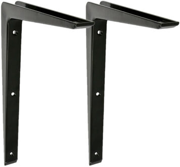 amig Plankdrager/planksteun - 2x - aluminium - gelakt zwart - H250 x B200 mm - Plankdragers