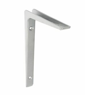 amig Plankdrager/planksteun - aluminium - gelakt zilvergrijs - H200 x B150 mm - Plankdragers Zilverkleurig