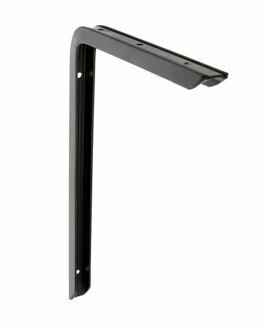 amig Plankdrager/planksteun - aluminium - gelakt zwart - H300 x B200 mm - max gewicht 30 kg - Plankdragers