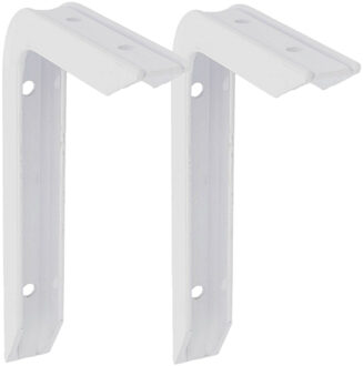 amig Plankdrager/planksteun van aluminium - 2x - gelakt wit - H150 x B100 mm - heavy support - Plankdragers