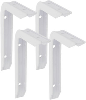 amig Plankdrager/planksteun van aluminium - 4x - gelakt wit - H150 x B100 mm - heavy support