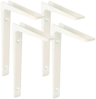 amig Plankdrager/planksteun van aluminium - 4x - gelakt wit - H150 x B100 mm